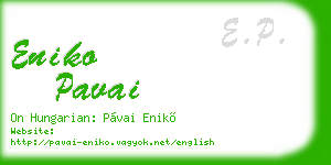 eniko pavai business card
