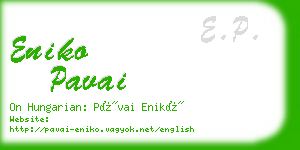 eniko pavai business card